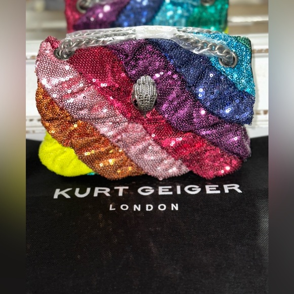 Kurt Geiger Handbags - KURT GEIGER LONDON Kensington Mini Sequin Ruffles Crossbody